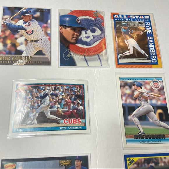 Ryne Sandberg Lot 🔥 14 Baseball Cards Lot Vintage Card Collection - Picture 7 of 8